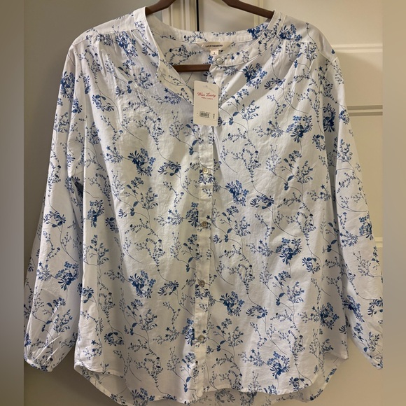 Lucky Brand Tops - Lucky Brand Blue Floral Button Down Shirt